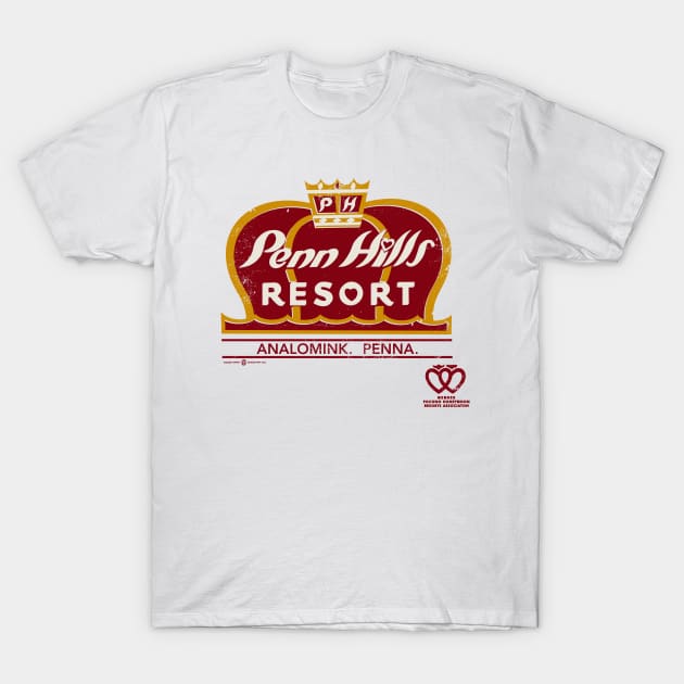 Vintage Penn Hills Resort of the Poconos T-Shirt by StudioPM71